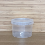 650ml clear food safe pot 92mm lid