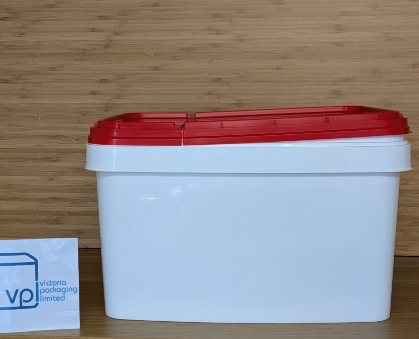 17 litre rectangle bucket with folding lid for food